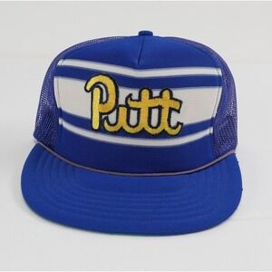 VTG 80s "Pitt" Trucker Snapback University of Pittsburgh Panthers Hat Toppers